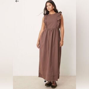 ASOS Elegant Brown Sleeveless Dress